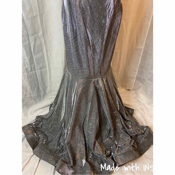 Barbie Long Mermaid Strapless Dark Gray Formal Prom Dress Size XL - Picture 4 of 8